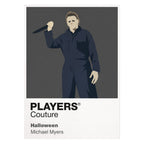 Michael Myers Michael Myers' blank white mask and boiler suit beneath the autumn trees of Haddonfield Icon Frame artwork on white