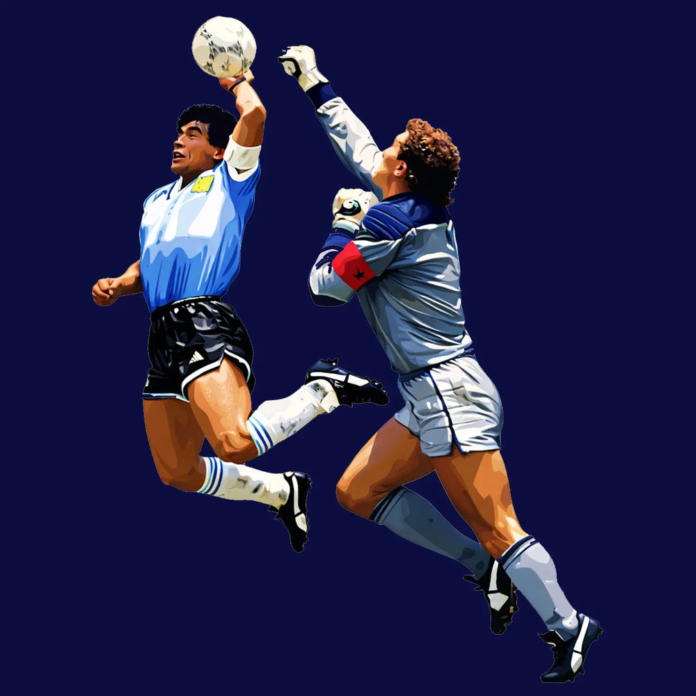 Maradona Hand of God Icon Players Couture Men's Navy Hoodie