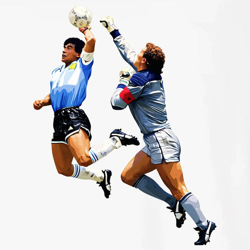 Maradona t-shirt – white men's t-shirt with black Maradona letters and Players Couture logo on the chest