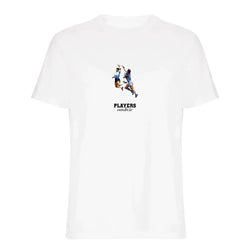 Maradona Hand of God Icon t-shirt – white men's t-shirt with black Maradona Hand of God Icon letters and Players Couture