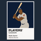 Hank Aaron Braves Baseball Icon Frame - Icon Design