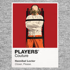 Hannibal Lecter Hannibal Lecter behind glass and restraint mask, observing more than he reveals Icon Frame artwork in grey