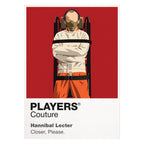 Hannibal Lecter Hannibal Lecter behind glass and restraint mask, observing more than he reveals Icon Frame artwork on white