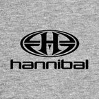 Hannibal Mejbri Logo Men's T-Shirt – grey close-up detail shot of the Hannibal Mejbri Players Couture logo design