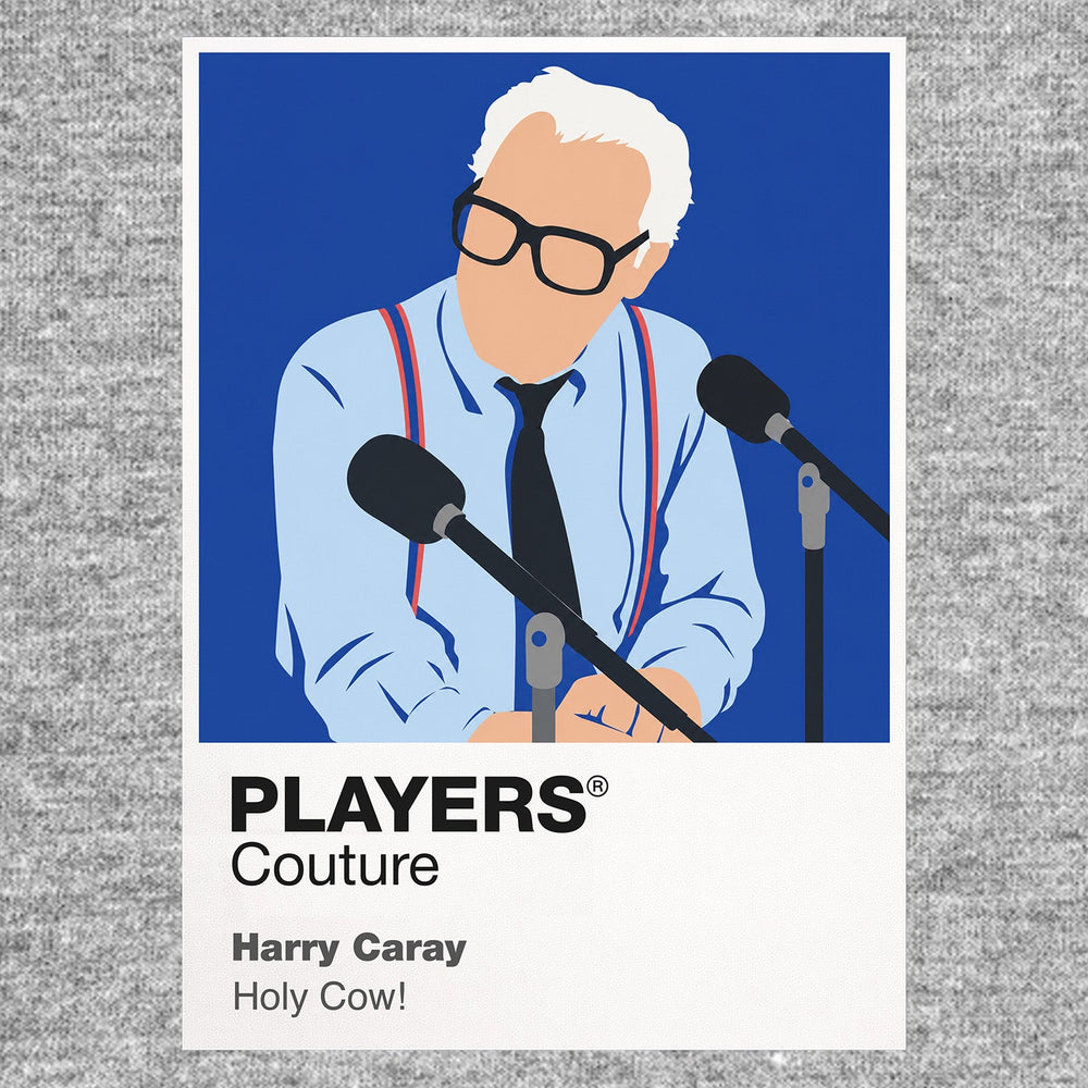 Harry Caray Atlanta Braves grey Icon Frame artwork detail