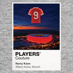 Harry Kane Bayern Munich number 9 Icons in Lights Frame artwork in grey