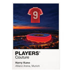 Harry Kane Bayern Munich number 9 Icons in Lights Frame artwork in white