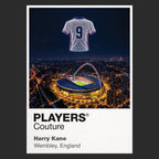 Harry Kane England number 9 Icons in Lights Frame artwork in black
