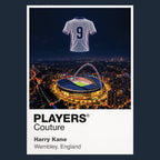 Harry Kane England number 9 Icons in Lights Frame artwork in navy