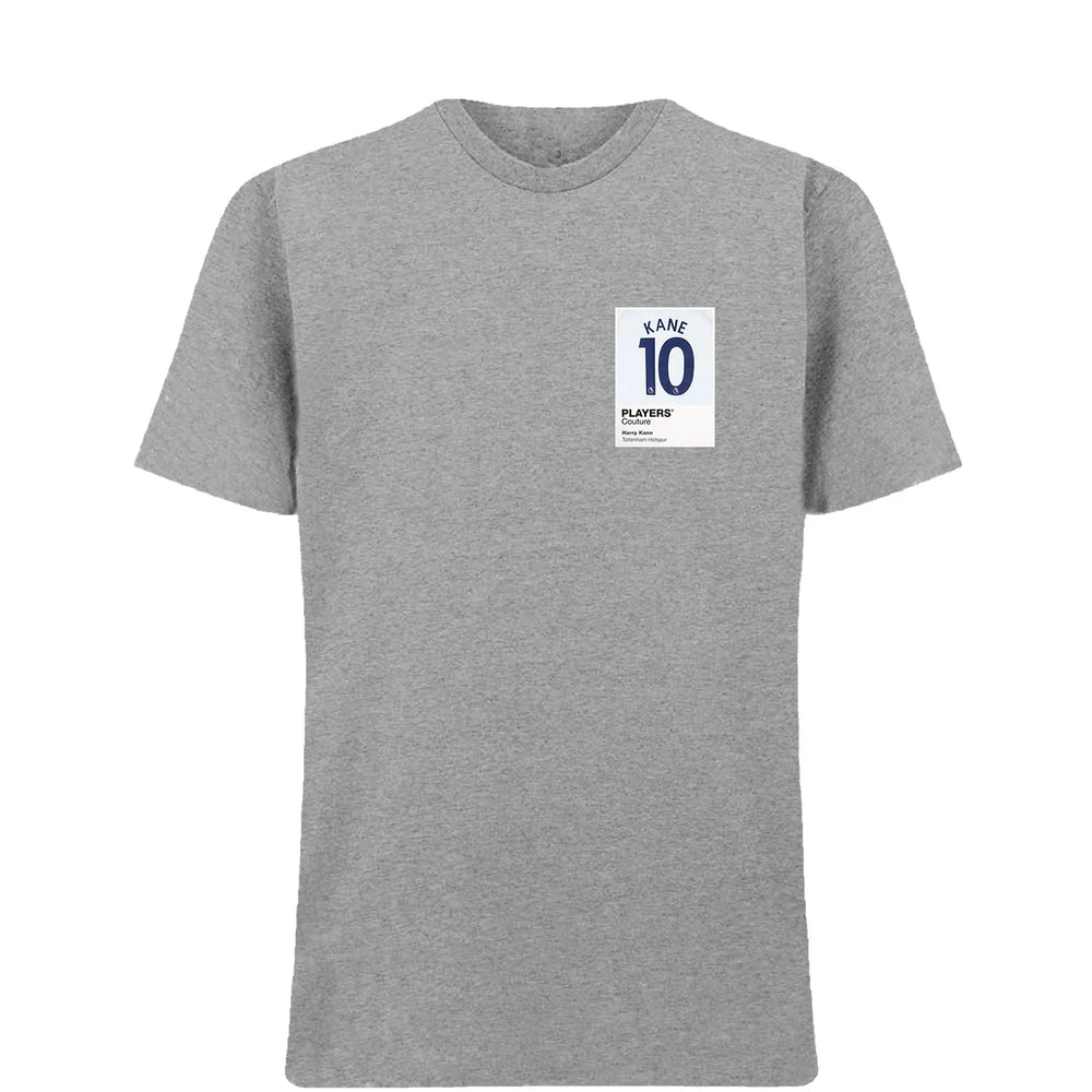 Harry Kane 10 Football t-shirt – grey men's t-shirt featuring the Harry Kane 10 Football Players Couture logo