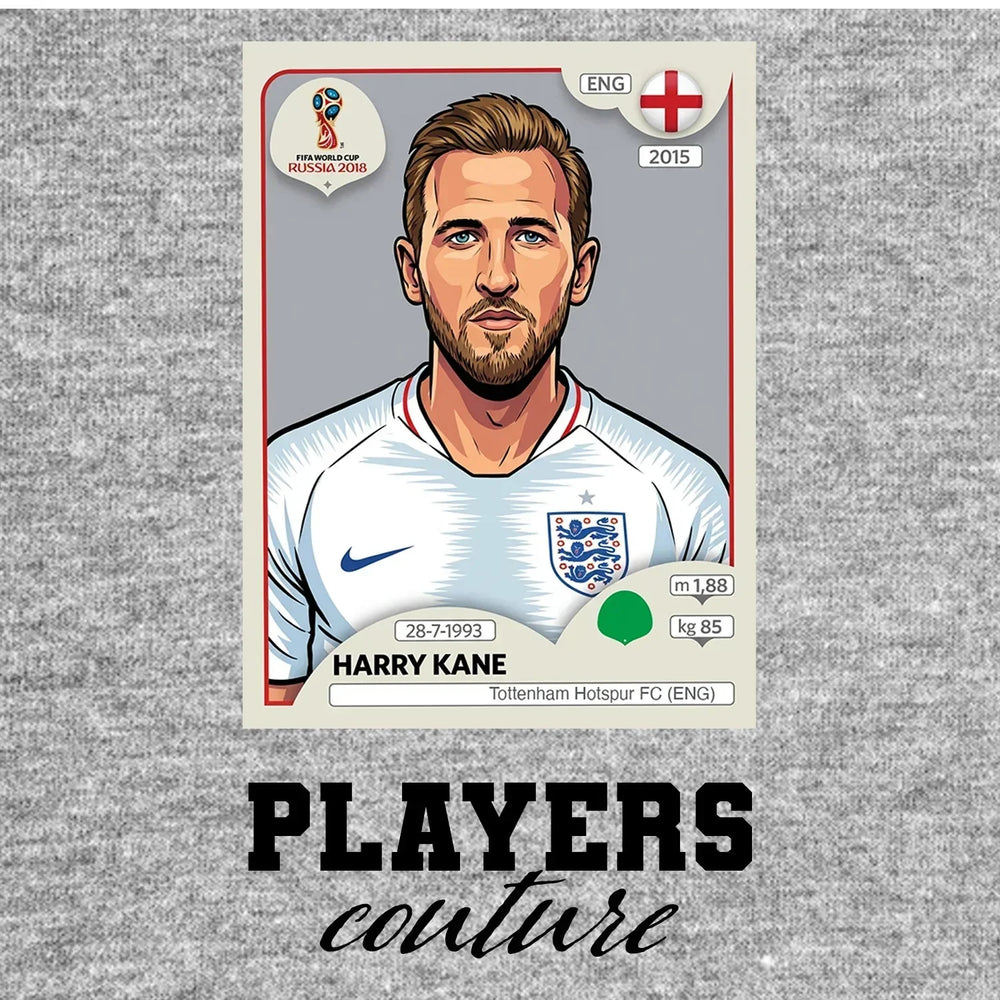 Harry Kane World Cup Sticker Men's Hoodie – harry kane grey Players Couture design