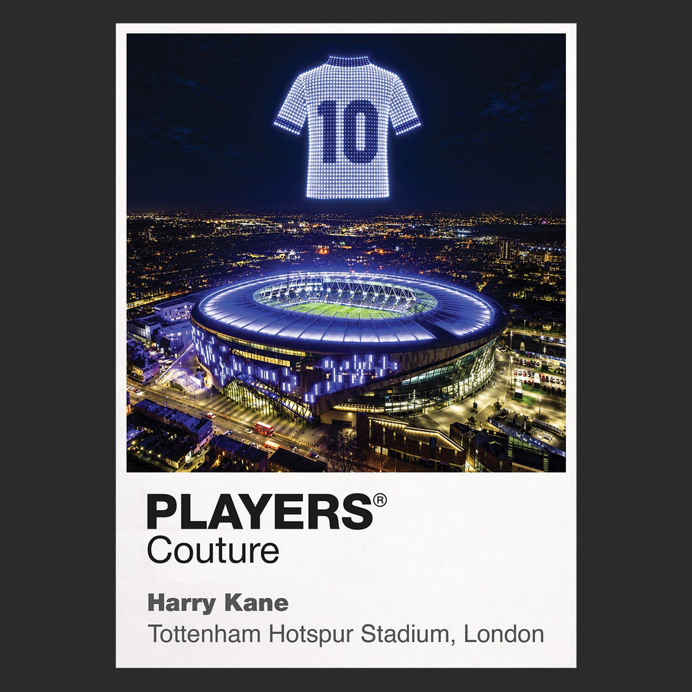 Harry Kane Tottenham Hotspur number 10 Icons in Lights Frame artwork in black