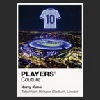 Harry Kane Tottenham Hotspur number 10 Icons in Lights Frame artwork in black