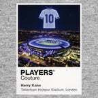 Harry Kane Tottenham Hotspur number 10 Icons in Lights Frame artwork in grey