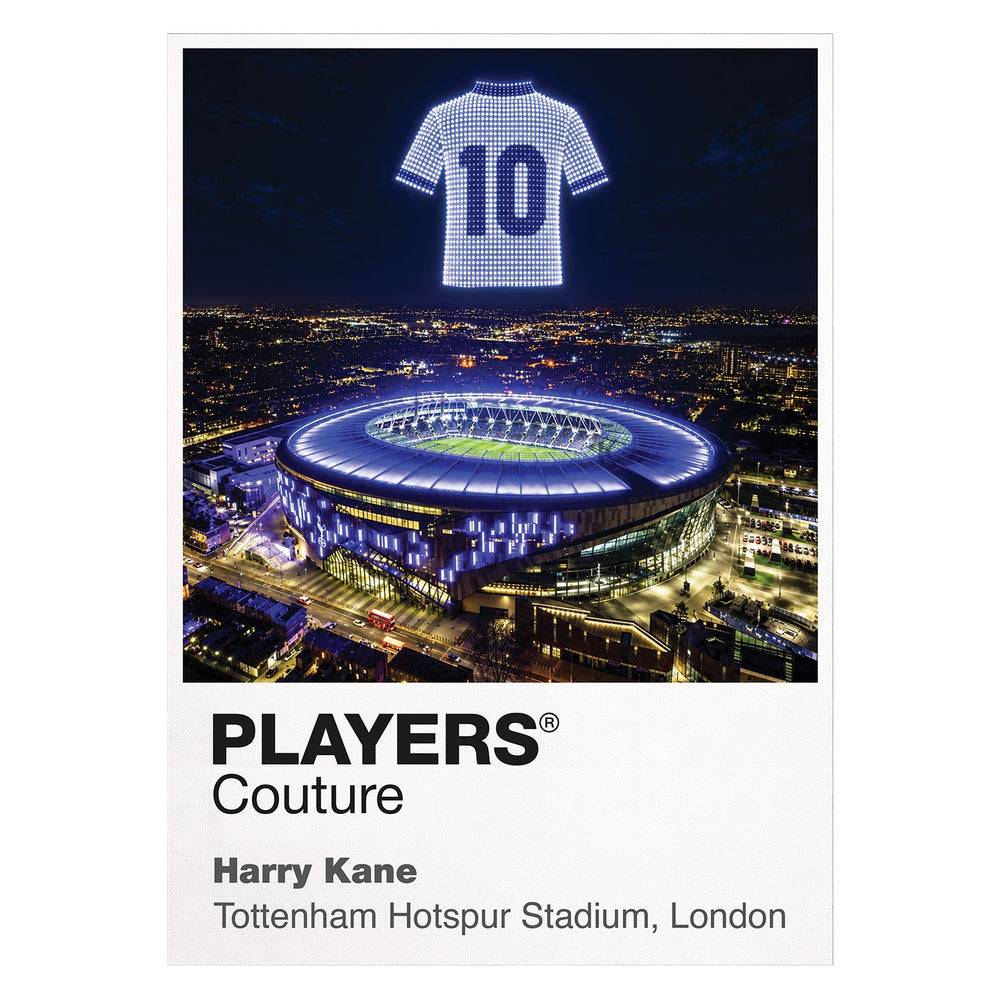 Harry Kane Tottenham Hotspur number 10 Icons in Lights Frame artwork in white