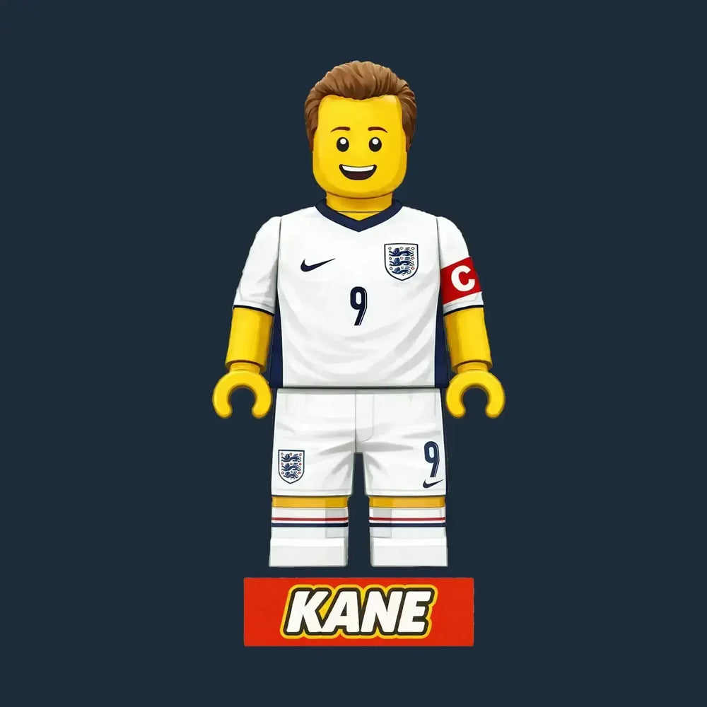 Harry Kane Toy Logo Men's Hoodie – navy close-up detail shot of the Harry Kane Toy Players Couture logo design