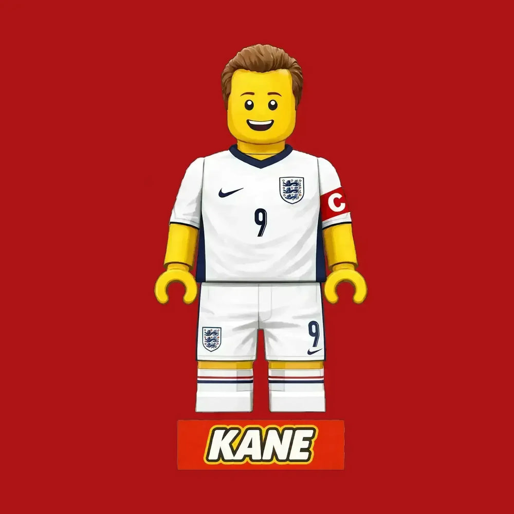 Harry Kane Toy Logo Men's Hoodie – red close-up detail shot of the Harry Kane Toy Players Couture logo design