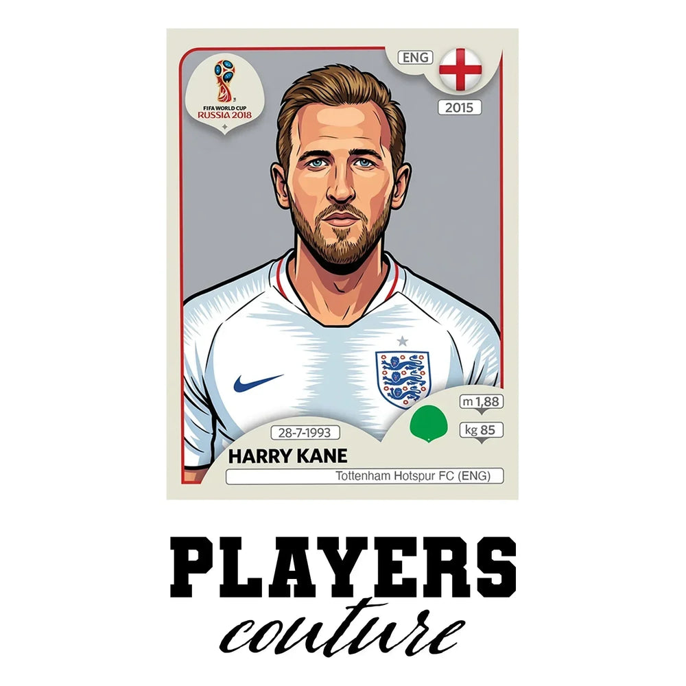 Harry Kane World Cup Sticker Kids T-Shirt – harry kane white Players Couture design