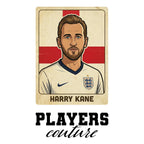 Harry Kane 2 World Cup Sticker Men's T-Shirt – white close-up detail shot of the Harry Kane Players Couture logo design