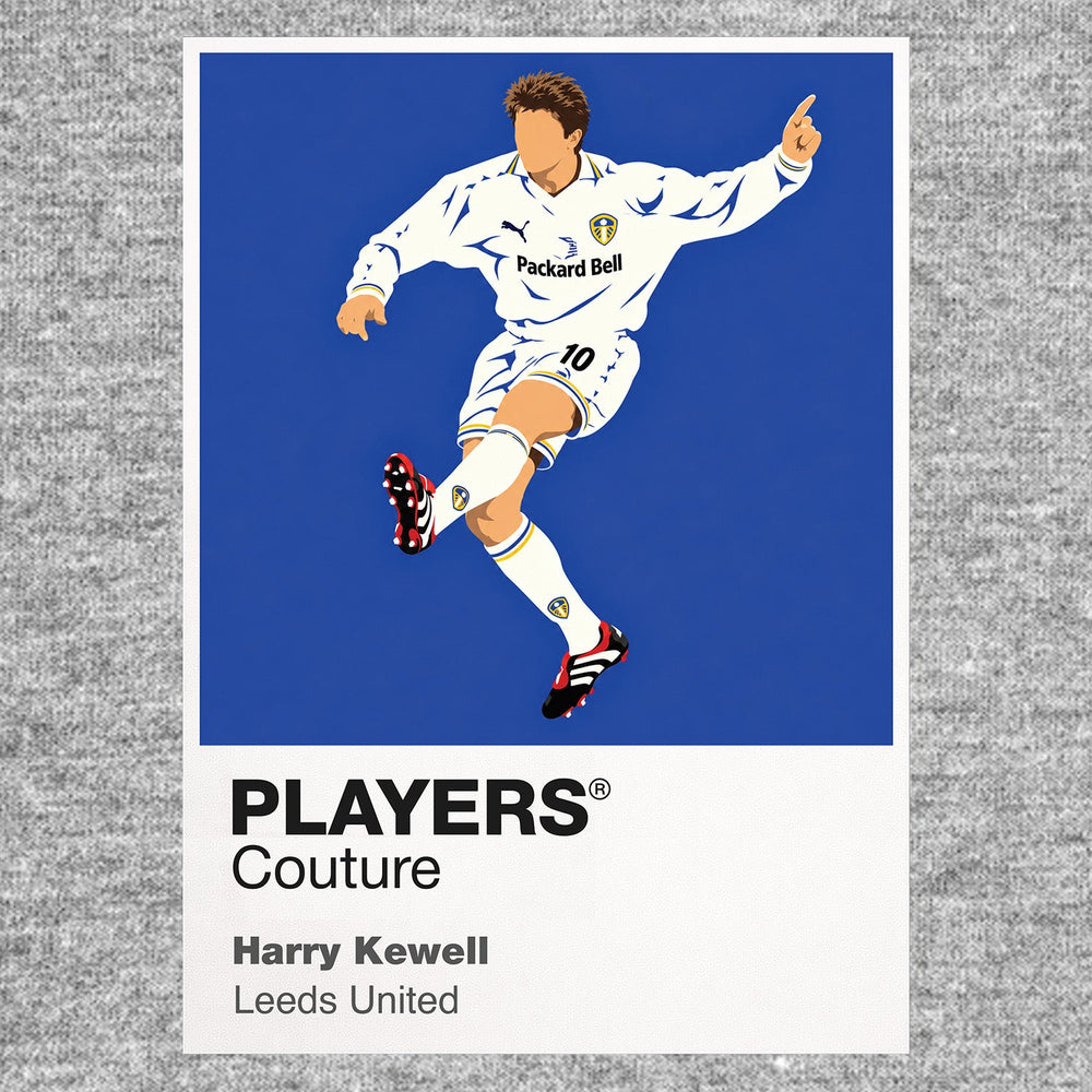 Harry Kewell Leeds United Icon Frame artwork in grey