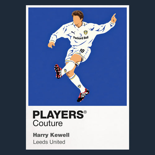 Harry Kewell Leeds United Icon Frame artwork in navy
