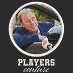 Harry Redknapp Badge Men's Hoodie – close-up detail shot of the Harry Redknapp Players Couture logo design