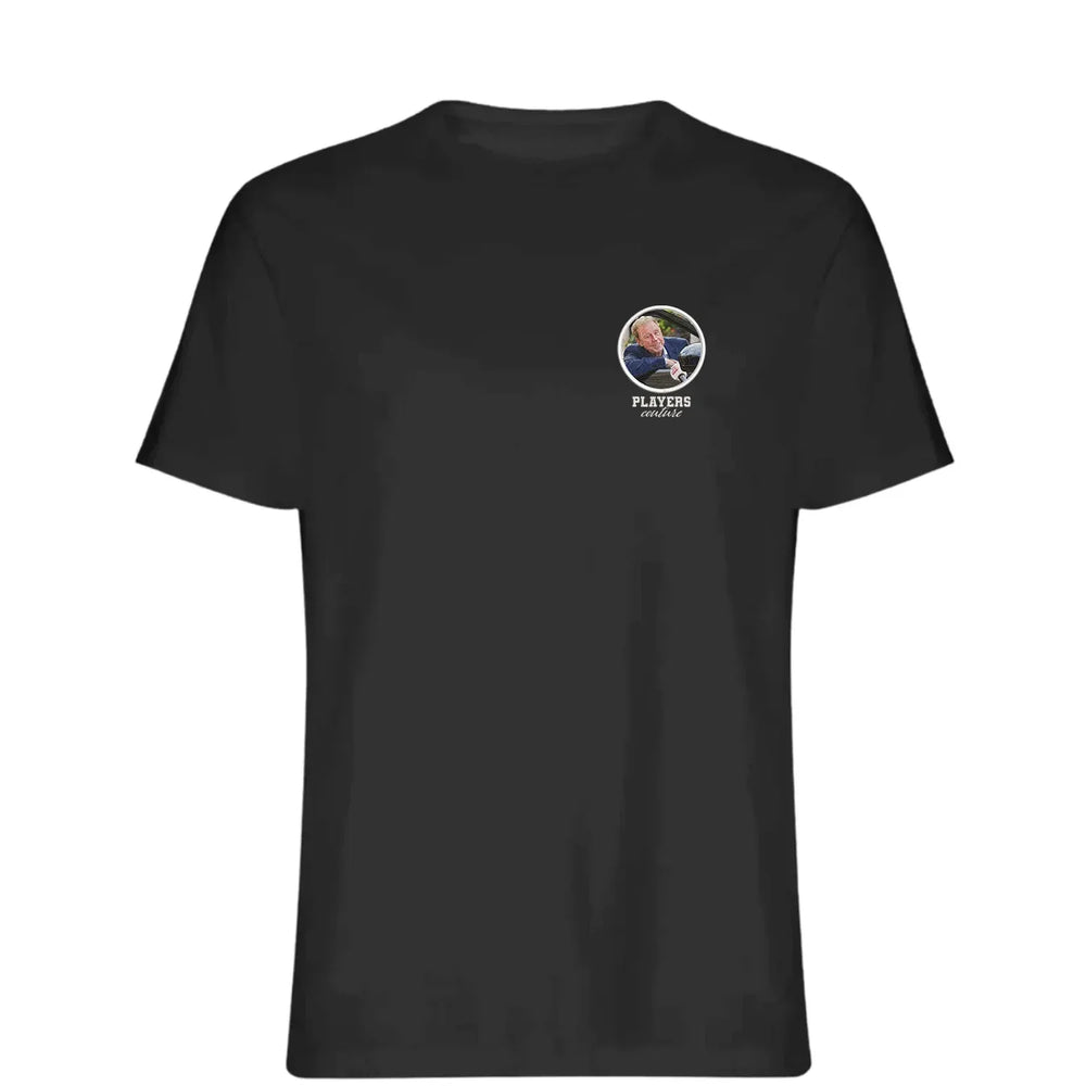 Harry Redknapp t-shirt – black men's t-shirt featuring the Harry Redknapp Players Couture logo