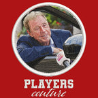 Harry Redknapp Badge Men's Hoodie – close-up detail shot of the Harry Redknapp Players Couture logo design