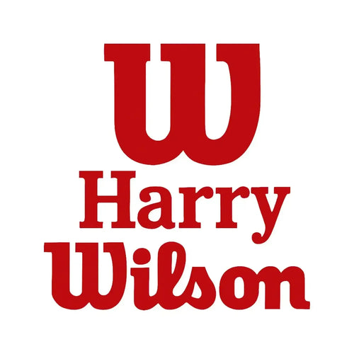 Harry Wilson Logo Men's Hoodie – white close-up detail shot of the Harry Wilson Players Couture logo design