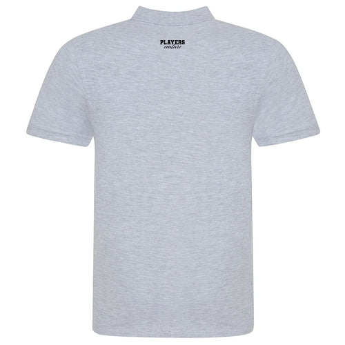 Essentials Collection Men's Cotton Pique Heather Grey Polo Shirt - Icon Design (View 2)