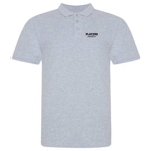 Essentials Collection Men's Cotton Pique Heather Grey Polo Shirt - Grey