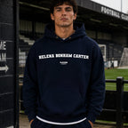 helena-bonham-carter name-print hoodie - navy