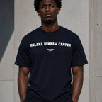 Helena Bonham Carter navy men's T-shirt lifestyle photograph 6