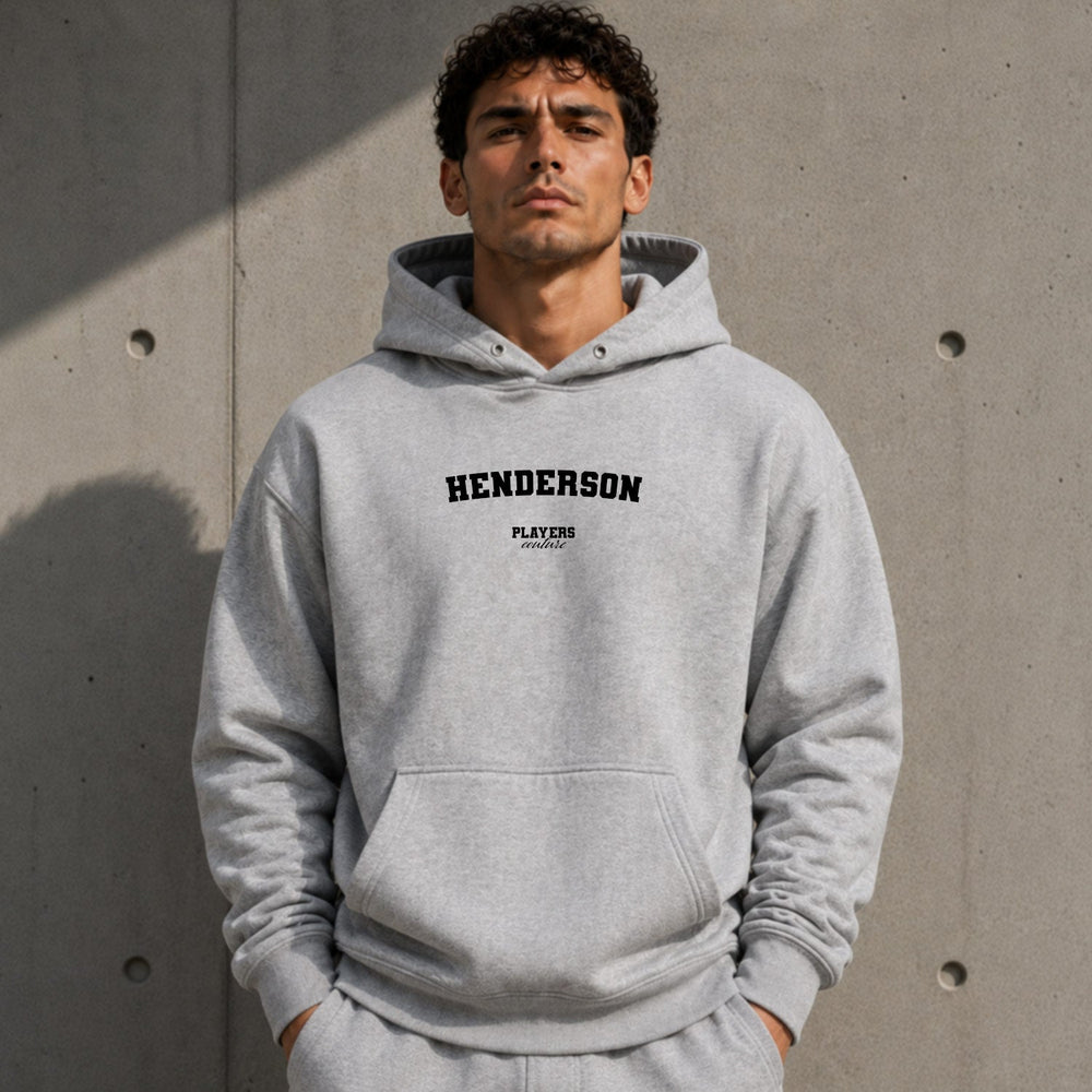 henderson name-print hoodie - grey