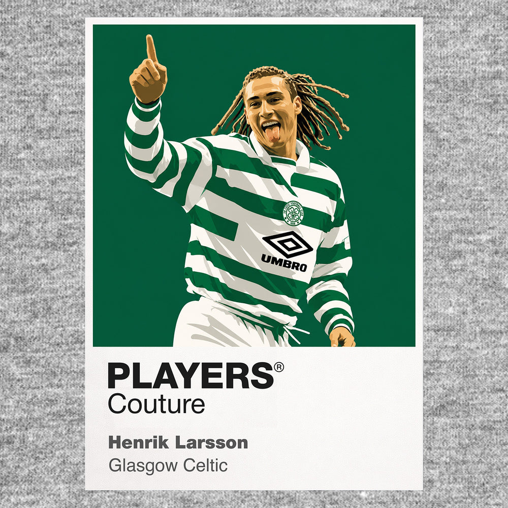 Henrik Larsson Celtic Icon Frame — Gray