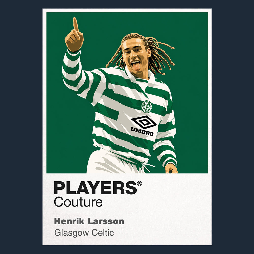 Henrik Larsson Celtic Icon Frame — Navy