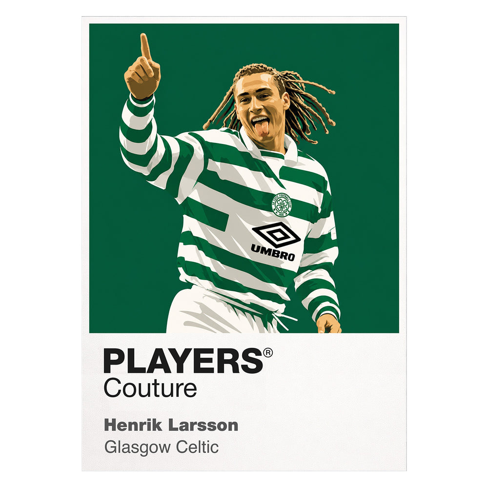 Henrik Larsson Celtic Icon Frame — White