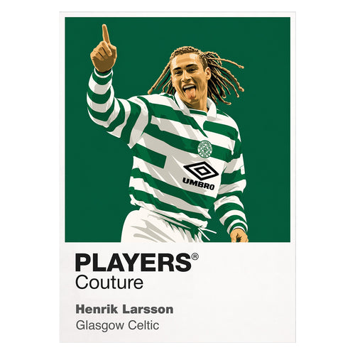 Henrik Larsson Celtic Icon Frame — White