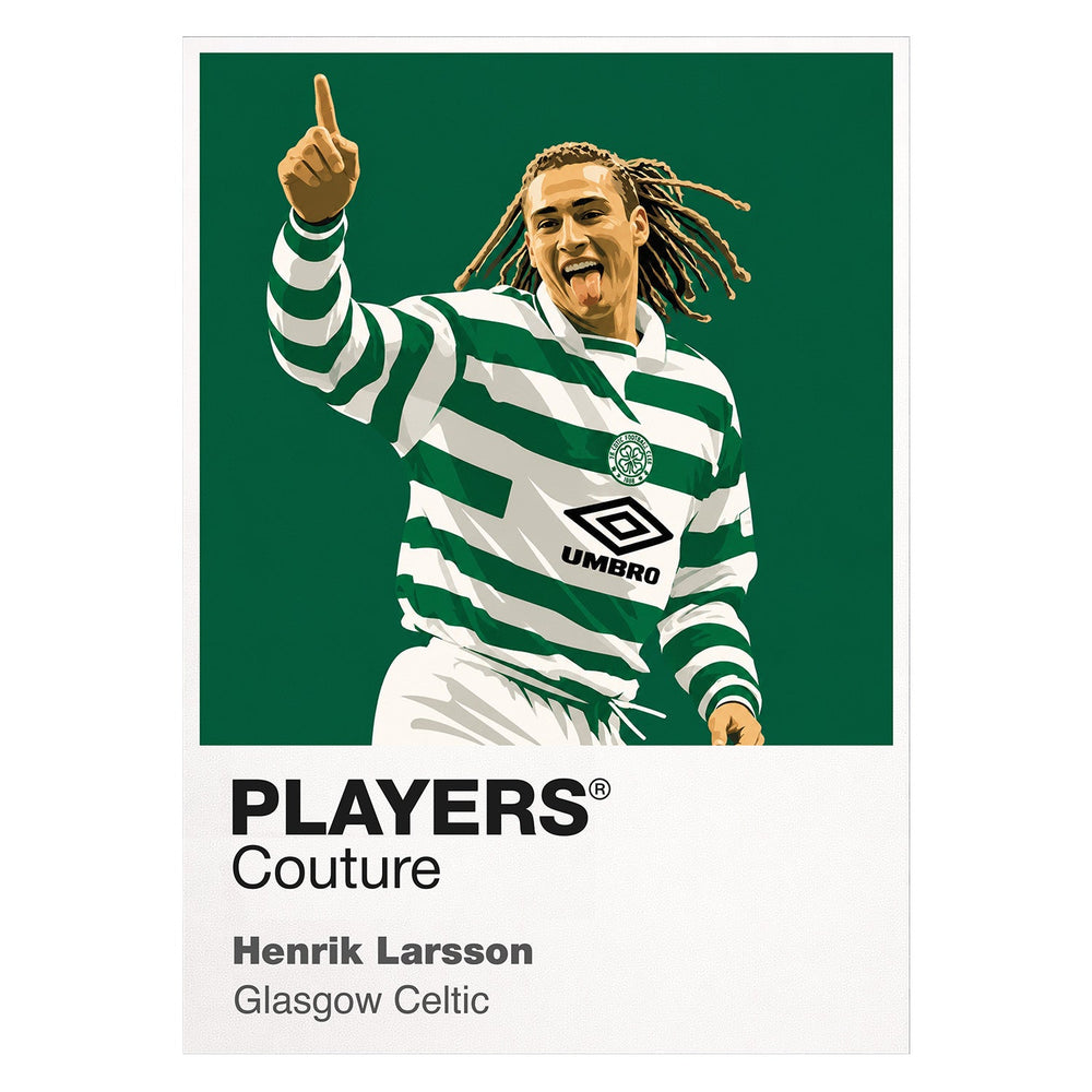 Henrik Larsson Celtic Icon Frame — White