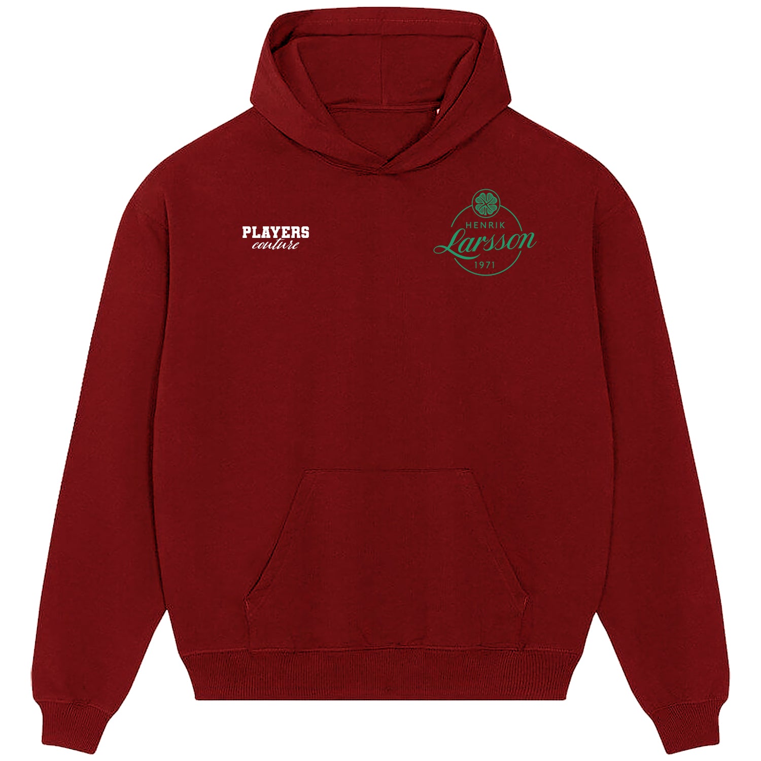 Henrik Larsson Logo Players Couture Men's Casual Hoodie Red