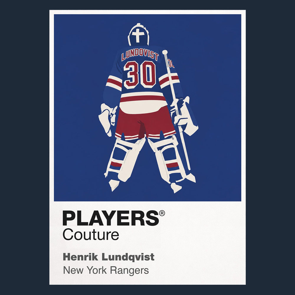 Henrik Lundqvist 1 Rangers Ice Hockey Icon Frame Men's Hoodie – image 1