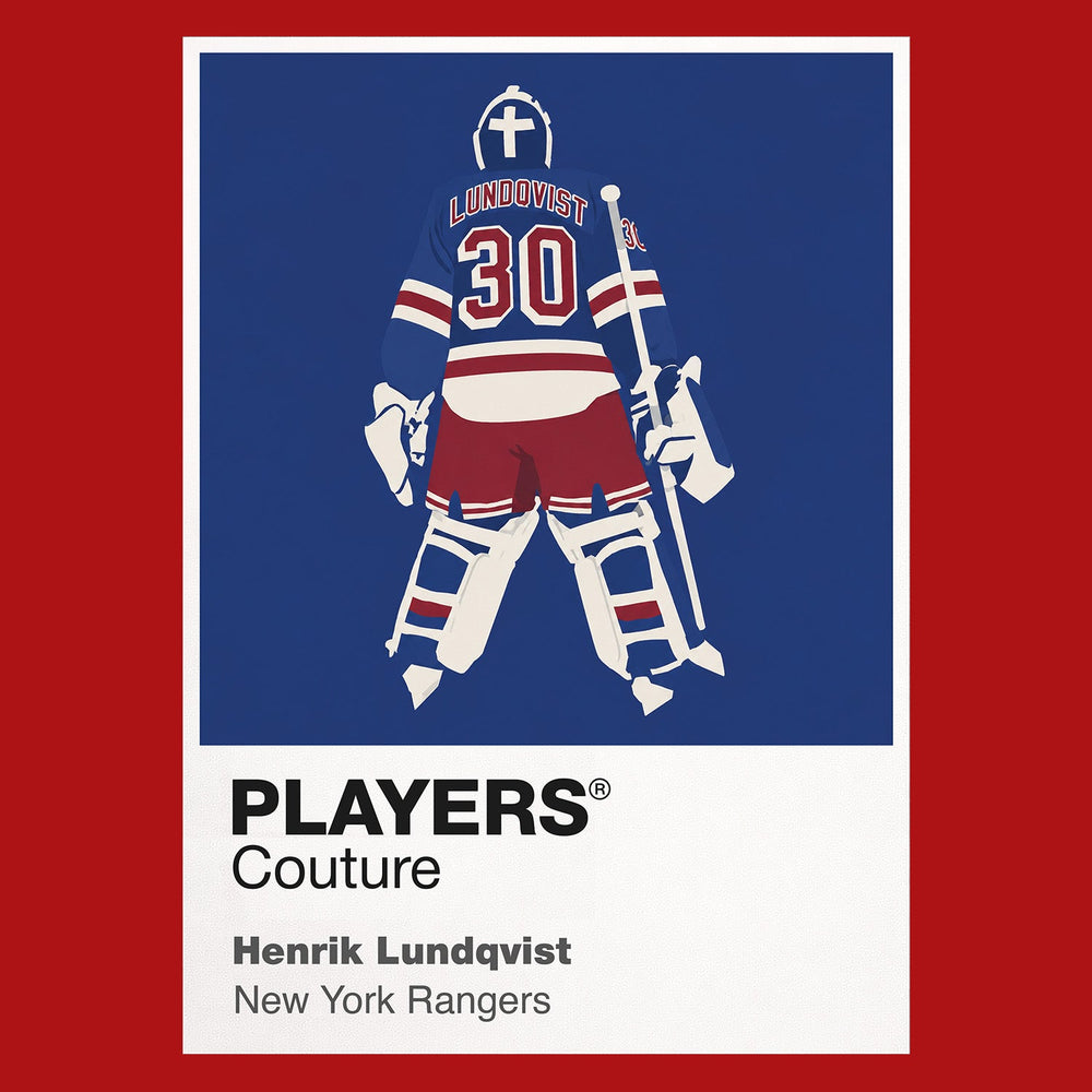 Henrik Lundqvist 1 Rangers Ice Hockey Icon Frame Men's T-Shirt – image 10