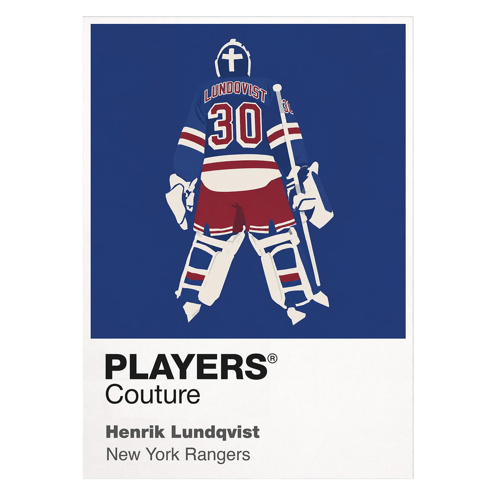 Henrik Lundqvist 1 Rangers Ice Hockey Icon Frame Men's Hoodie – image 8