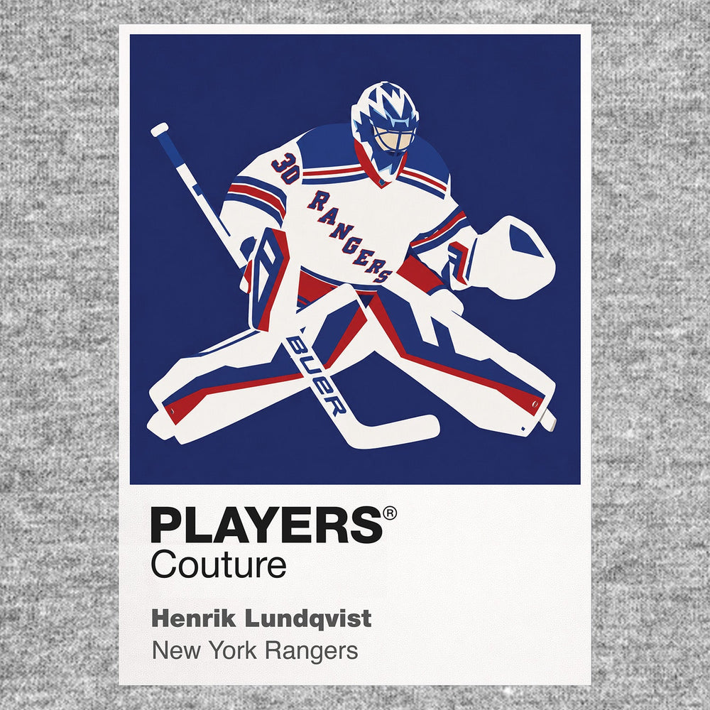 Henrik Lundqvist 2 Rangers Ice Hockey Icon Frame Men's Hoodie – image 6
