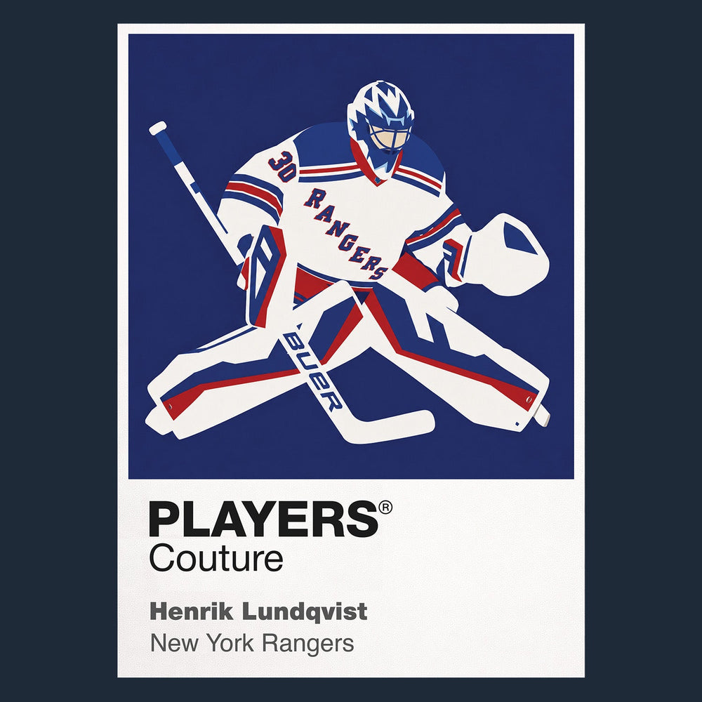 Henrik Lundqvist 2 Rangers Ice Hockey Icon Frame Men's Hoodie – image 1