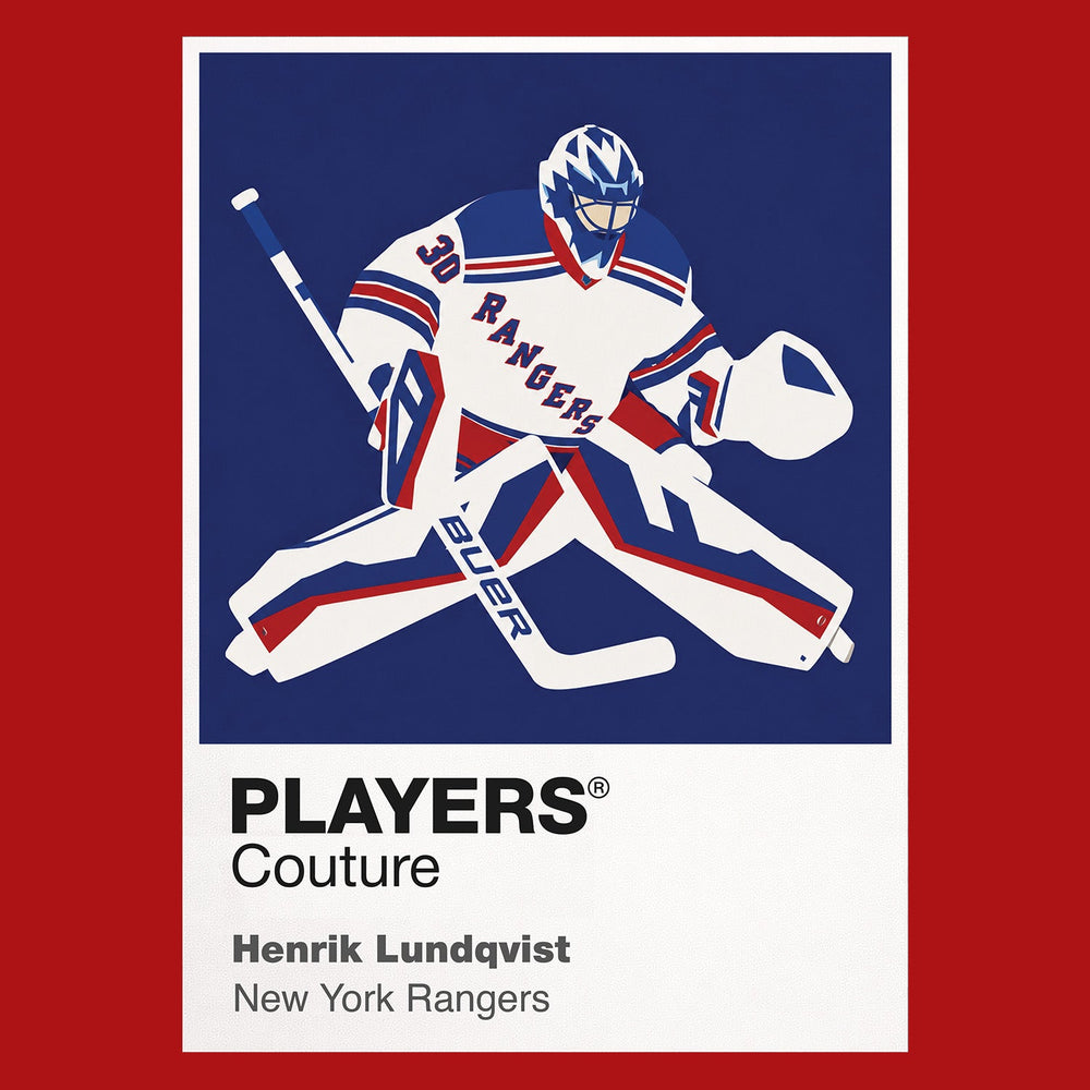 Henrik Lundqvist 2 Rangers Ice Hockey Icon Frame Men's Hoodie – image 7