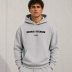 henrik-stenson name-print hoodie - grey