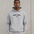 henry-cavill name-print hoodie - grey