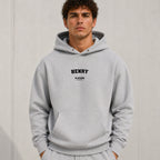 henry name-print hoodie - grey