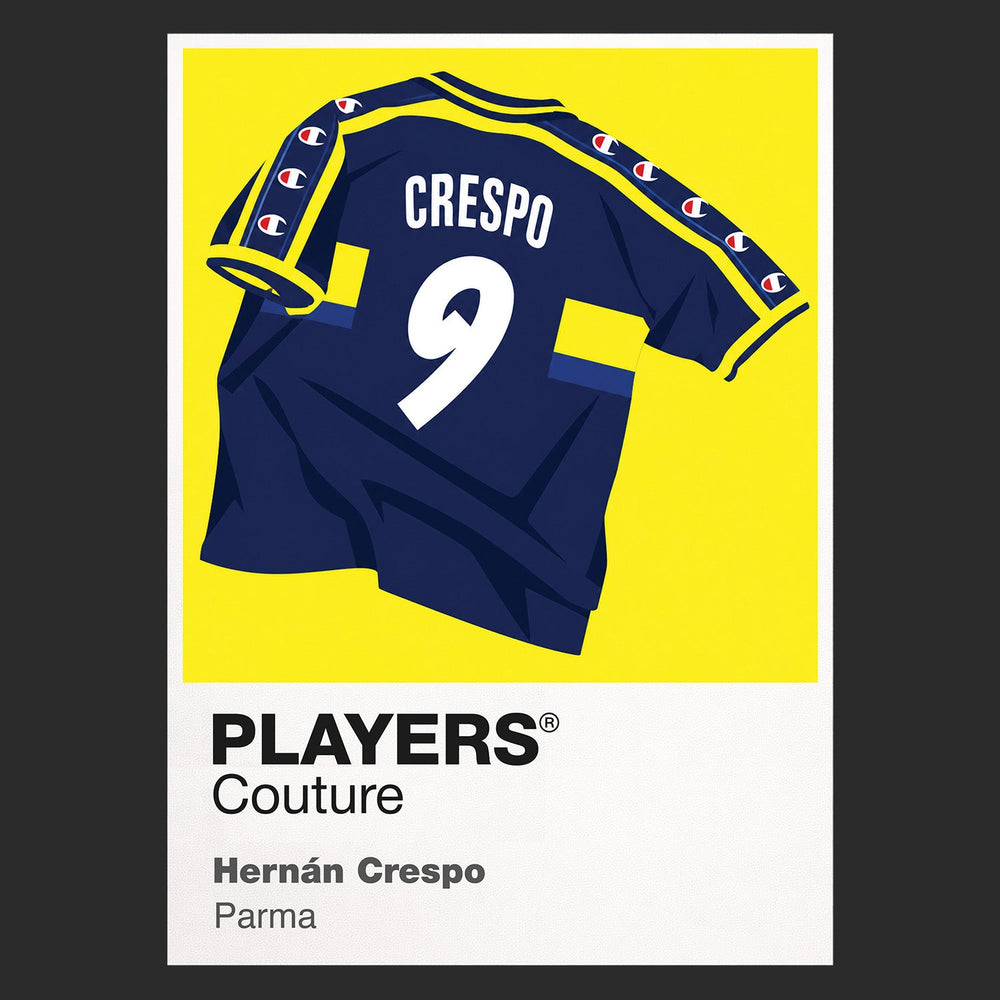 Hernán Crespo Parma shirt Icon Frame artwork in black